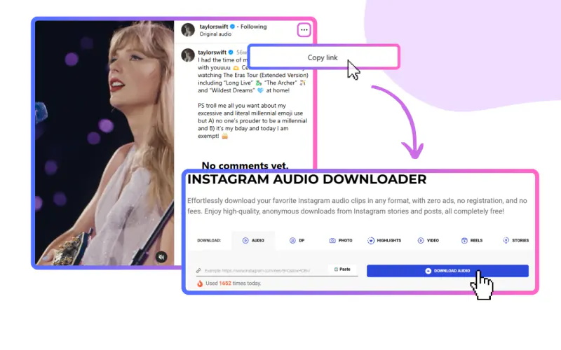 Download Instagram Reels Audio as MP3 (IG MP3 Converter)