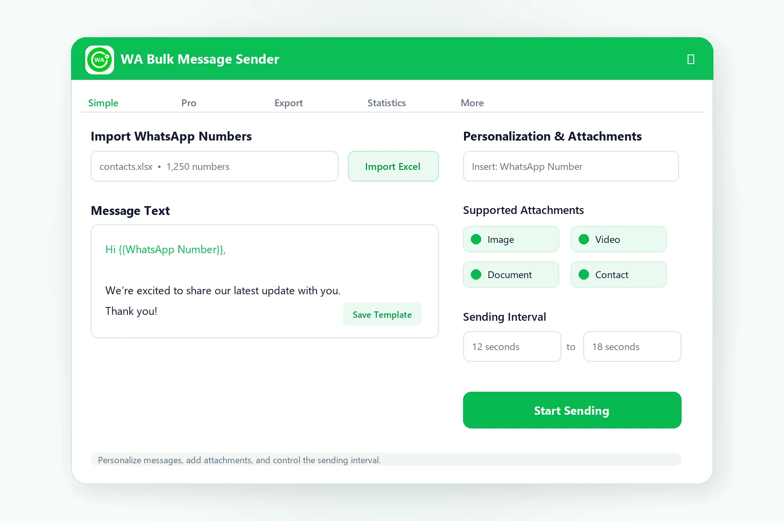 Import Contacts and Prepare Your Message