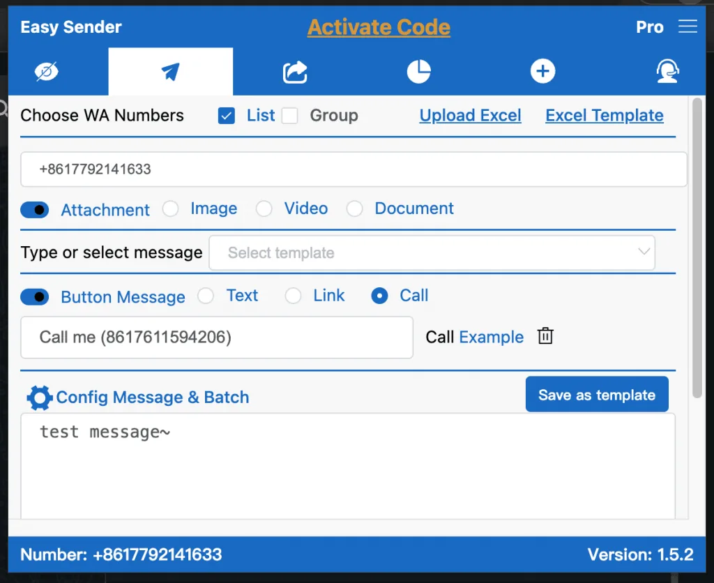 Call option and Call Example button