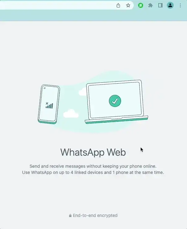 WA Group Sender popup window