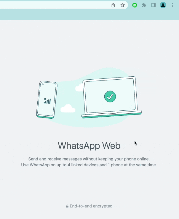 WA Group Sender popup window