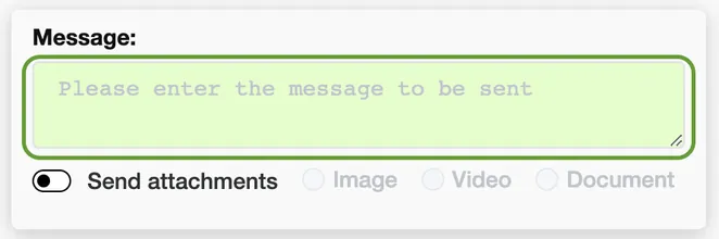 Enter message to send
