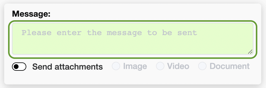 Enter message to send