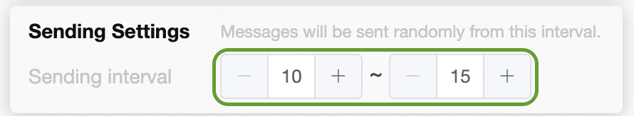 Select time interval