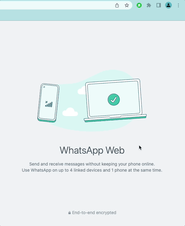 WAWebSender popup window