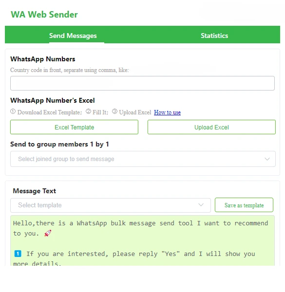 WhatsApp Bulk Message Sender Free - WAWebSender