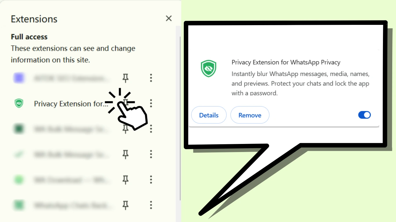 Extensão de Privacidade para o WhatsApp Web - WAWebSender