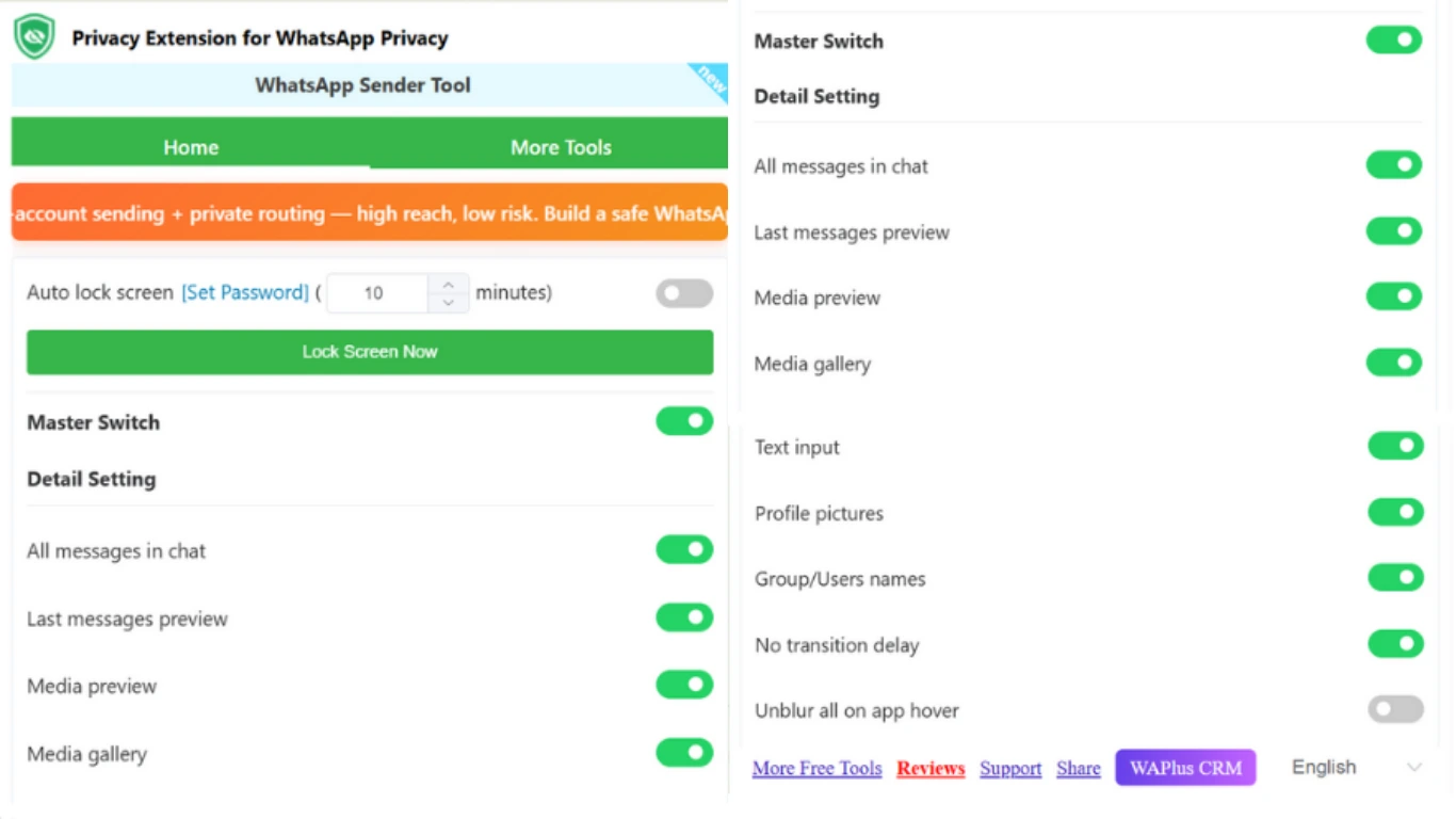Extensão de Privacidade para o WhatsApp Web - WAWebSender